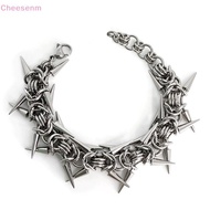 cheesenm Punk Grunge Ro Rivet Bracelet Cool Niche Bracelet Goth Charm Jewelry Hip Hop Accessories TH