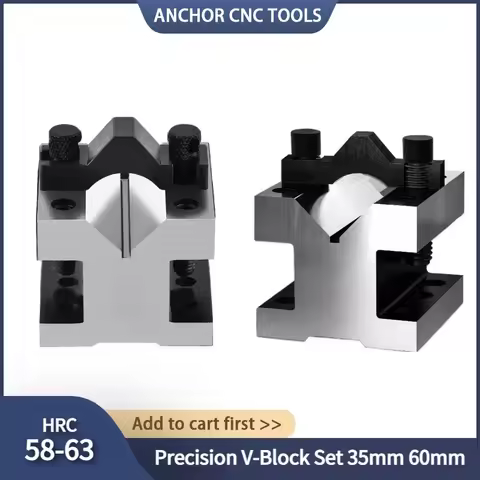 2pcs /1pc V-Block Ground Pair with Clamp Set Precision Matched Pair Precise 35x35x30 60x60x50 90 Mac