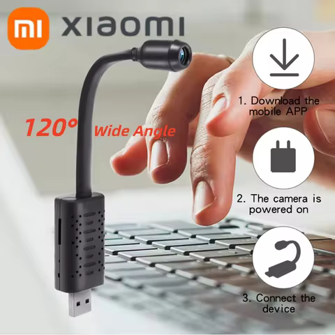 Xiaomi 120° Wide Angle Mini Camera USB WiFi Portable Wireless Camera Surveillance Micro Nanny Camera