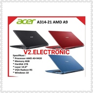 Laptop Acer A314-21 AMD A9-9420 | VGA 2GB R5 | RAM 4GB | HDD 1TB |