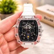 Berlink MoonPhase Space Legend – Men Quartz Watch Multifunction Transparent Case | Men Watch transpa