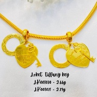 LOKET TIFFANY KEY 916 GOLD JEWELLERY/BUAH RANTAI/PENDANT