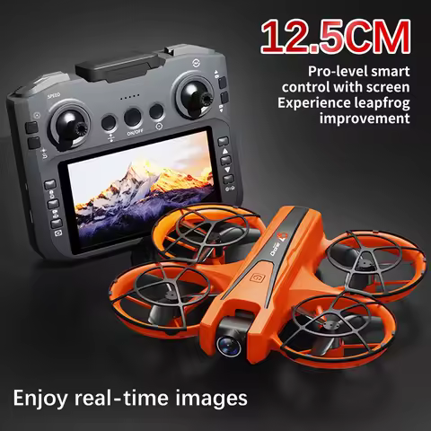 2025 New YL105 Drone 8K HD 4.3" Remote Control Headless Mode Helicopter 360° Flip Quadcopter Mini Dr