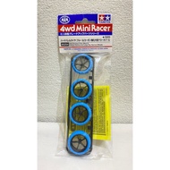 Tamiya 95254 Hard Arched Tires (Blue) & Carbon Reinforced Large Dia. Narrow Wheels