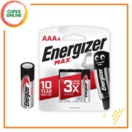 [4 PCS] ENERGIZER E92BP ALKALINE BATTERY SIZE AAA 1.5V (cupex)