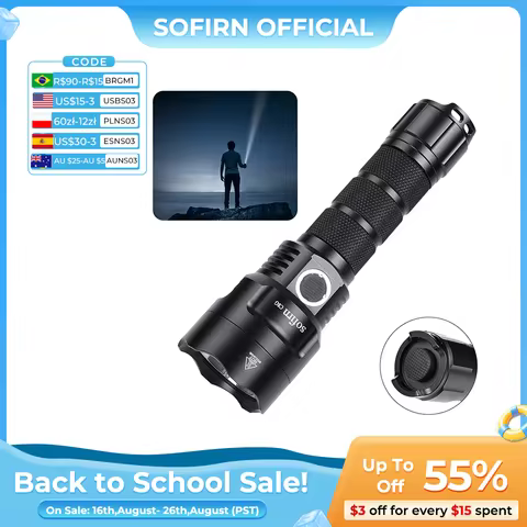 Sofirn C8G Powerful 21700 LED Tactical Flashlight SST40 2000lm 18650 Recharge Battery Torch with ATR