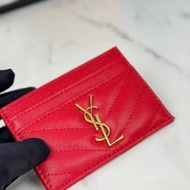 YSL 2024 New Card Holder Short Womens Coin Card Slot Fashion Compact Bank Card Holder