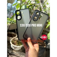 Vivo S30, S30 Pro Mini case with matte colored edges, anti-fingerprint (Black)