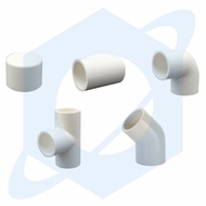 1Pcs PVC Fittings PVC End Cap PVC Coupling PVC Elbow 90 PVC Elbow 45 PVC Tee