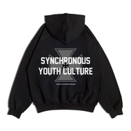 Synchronous Hoodie Boxy Oversize Black Culture HD1