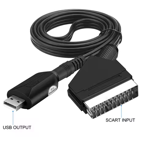 SCart Adapter Card TV DVR Capture Card Easy Cap Video DVR USB 2.0 SCart Easycap Capture DVD VHS Audi