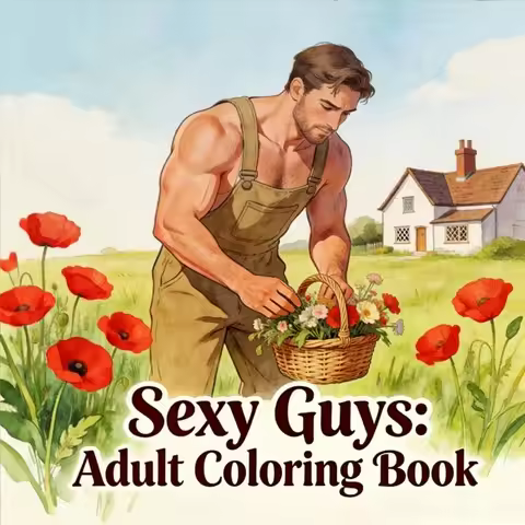 New Popular Handsome Men Coloring Book, Stress Relief Graffiti Coloring Notebook for Adults