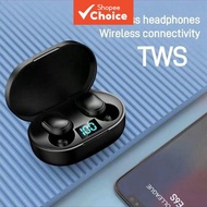 E6S TWS Wireless Bluetooth Headset Waterproof Noise Cancelling LED Earbuds with Mic