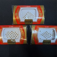 Designer Bindi/Pottu - Golden Stone Bindi Small Size Sticker Pottu