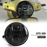 GTS300 LED Headlight New Motorcycle Accessories Front Headlamp 3 Color For Vespa GTS 300 Gts300 gts3