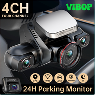 กล้องติดรถยนต์360 4CH HD 4*1080P Tibop เครื่องบันทึกวีดีโอจอถอยหลังการมองเห็นได้ในเวลากลางคืน WiFi 256GBmax ABEPV