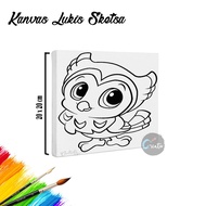 KANVAS LUKIS SKETSA 20 X 20 / CANVAS LUKIS SKETSA - 20 X 20