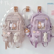 DC8 Cute Large-capacity High School Student Backpack Japanese Schoolbag Female Korean Girl Backpack 