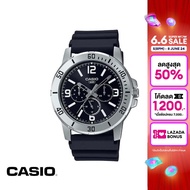 CASIO นาฬิกาข้อมือ CASIO รุ่น MTP-VD300-1BUDF วัสดุเรซิ่น สีดำ