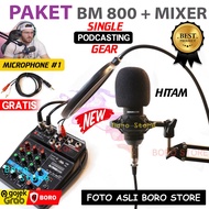 PODCAST PACKAGE Microphone Mic BM 800 BM800 + MIXER Live Streaming Studio Music Youtuber