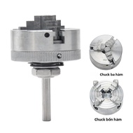 Máy Tiện Kim Loại Mini Chuck Hợp Kim Kẽm 4 Hạt Tự Định Tâm Gỗ Biến Chuck Với Tùy Chọn Phụ Kiện Kẹp Đ