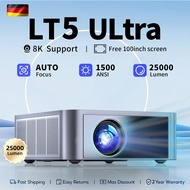 FintexPro 2000ANSI projector K7 Ultra โปรเจคเตอร์ 8K Auto Focus พกพาง่าย ต่อบลูทูธได้ เอาไว้ดูหนังเ