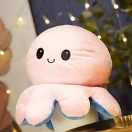 Halloween Creative Double-Sided Octopus Plush Cute Toys Expression Flip-Faced Sea Creature Soft Anim