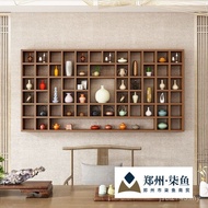 Teacup Shelf Multi-Wall Bogu Shelf Storage Solid Wood Multi-Wall-Mounted Shelf Cabinet Teapot Multi-