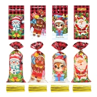 50pcs Christmas Flat Bag Packaging Snack Candy Gift F255, F255