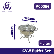GVW Kenduri Set Chafing Dish Cater Bekas Makanan Tray Bertutup Buffet Set Buffet Warmer Buffet Stand