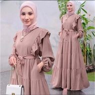 Latest 2025 Dreas Gamis Dress Party Syari Aesthetic Imported Clothing for Teens & Adults, Nursing-Fr