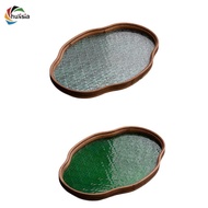 [chulisia] Jewelry Organizer Tray*begonia Flower Glass Tray Gift Begonia Flower Glass Tray for Hotel