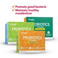 Xndo Probiotics 13 Strains with Enzyme 30s (Tangerine/Orange/Lime)