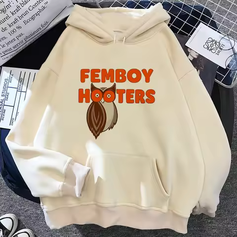 Femboy hoodies women Winter streetwear anime Korean style Hood clothes women harajuku sweater