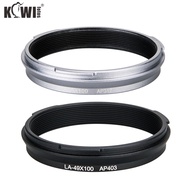 Kiwifotos AR-100 Filter Adapter Ring Tubes for Fujifilm Camera X100VI X100V X100T X100F X100S X100 X70 to Mount 49mm UV CPL ND Star Filters