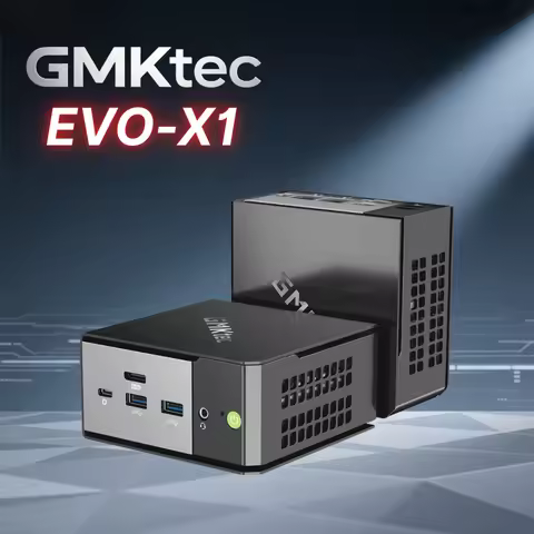 GMKtec EVO-X1 Mini PC AMD AI 9 HX 370 LPDDR5X 32GB 7500MHz PCIe4.0 M.2 SSD 70W Wifi6 BT5.2 USB3.2*4 