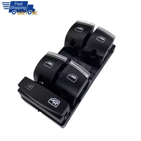 Chrome Window Glass Lifter Switch Regulator Button Parts for Audi A3 A4 S4 RS4 B6 B7 A6 S6 RS6 C6 Q7