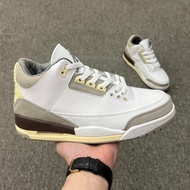 A Ma Maniere x 3 Retro "Violet Ore" Off-White Gray AJ3 High-Quality Outdoor Basketball Shoes, Sports