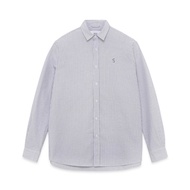 SilenceStandard Premium Oxford Shirt S Logo embroidered/gray striped [SO02]