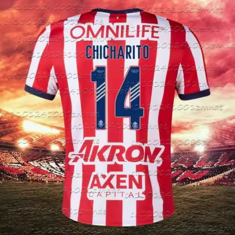 New Mexico 2025 Men's and Women's Printed T-shirt Chivas Football Jersey Comfortable Quick Drying Sp