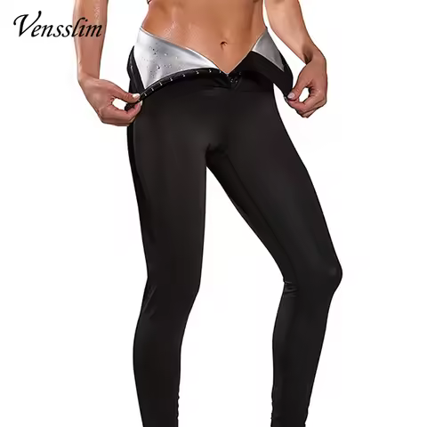 Vensslim Waist Trainer Leggings Trimmer Fat Burner Sauna Pants Women Slimming Body Shaper Thigh Slim