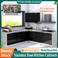 Kitchen Stainless Steel Sink Cooktop Cabinet Stove Meja Sinki Storage Kabinet Almari Dapur Gas Murah