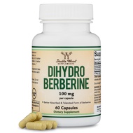 Dihydroberberine Supplement 100mg, 60 Capsules (Patented GlucoVantage Super Berberine, May be 5X Mor