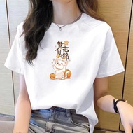 衣服女裝短袖上衣女T恤 2025新款 top blouse women t shirt casual loose women clothes short sleeve baju t shirt per