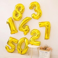 16inch Number foil balloon 0-9 Gold for birthday party 520 wedding party 18th 1th 60th decoration