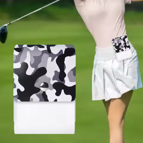 Golf Rangefinder Case Waist Bag with Tee Holder Golf Devices Shockproof PU