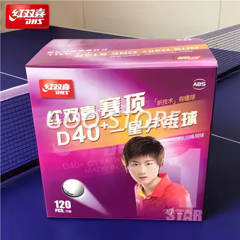 DHS Table Tennis Ball 120 Balls 1 Star D40+ Balls Table Tennis Training ABS Seamed Poly Plastic Ping