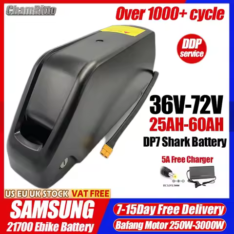 48v Electric bike cham-rider 50ah Battery Hailong Polly 36v 52v 60v 72V 25ah 30ah 40ah 60AH eBike Fa