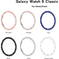 FitTurn Compatible with Samsung Galaxy Watch 6 Classic 43mm 47mm Bezel Ring Styling, Adhesive Anti S