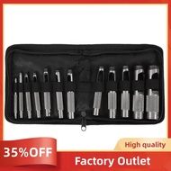12 PCS Steel Hollow Leather Punch Set 1/8-3/48 Inch(3-19mm) Heavy Duty Round Hole Punch Set for Watc